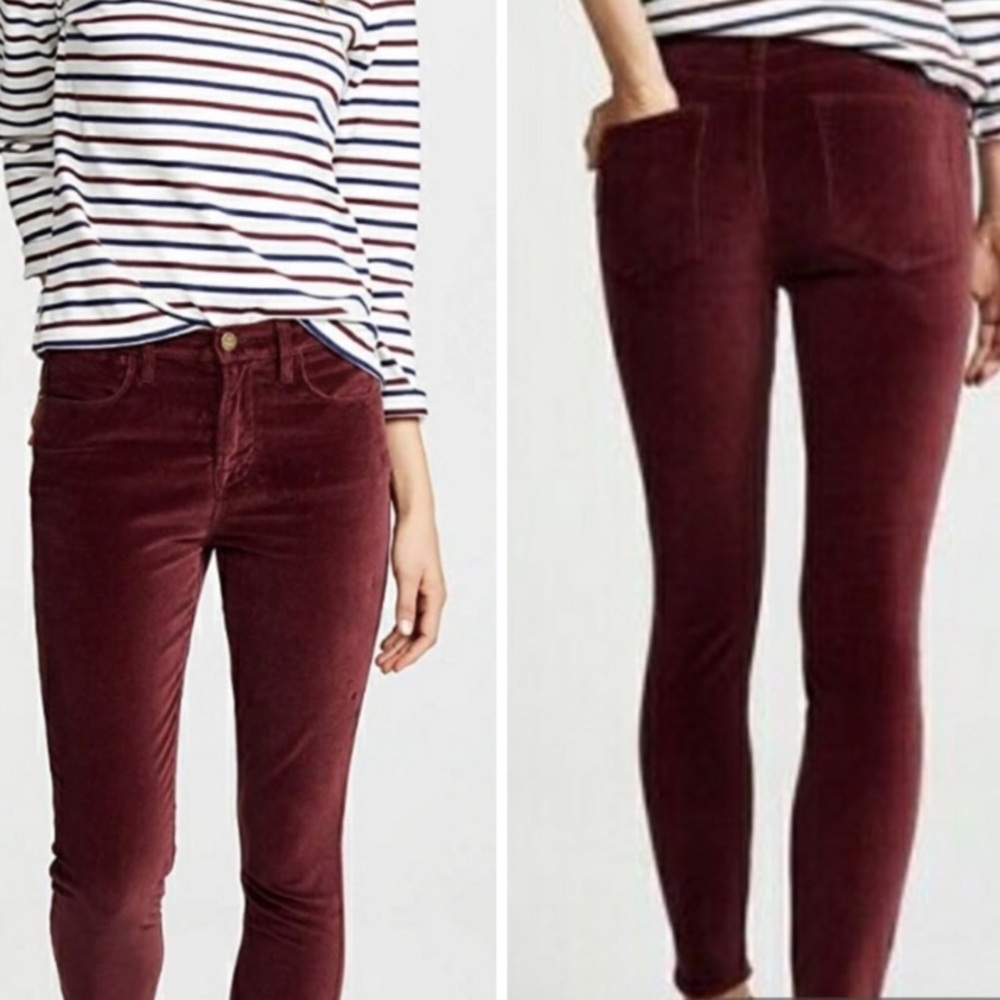 Frame Red Velvet Jeans
